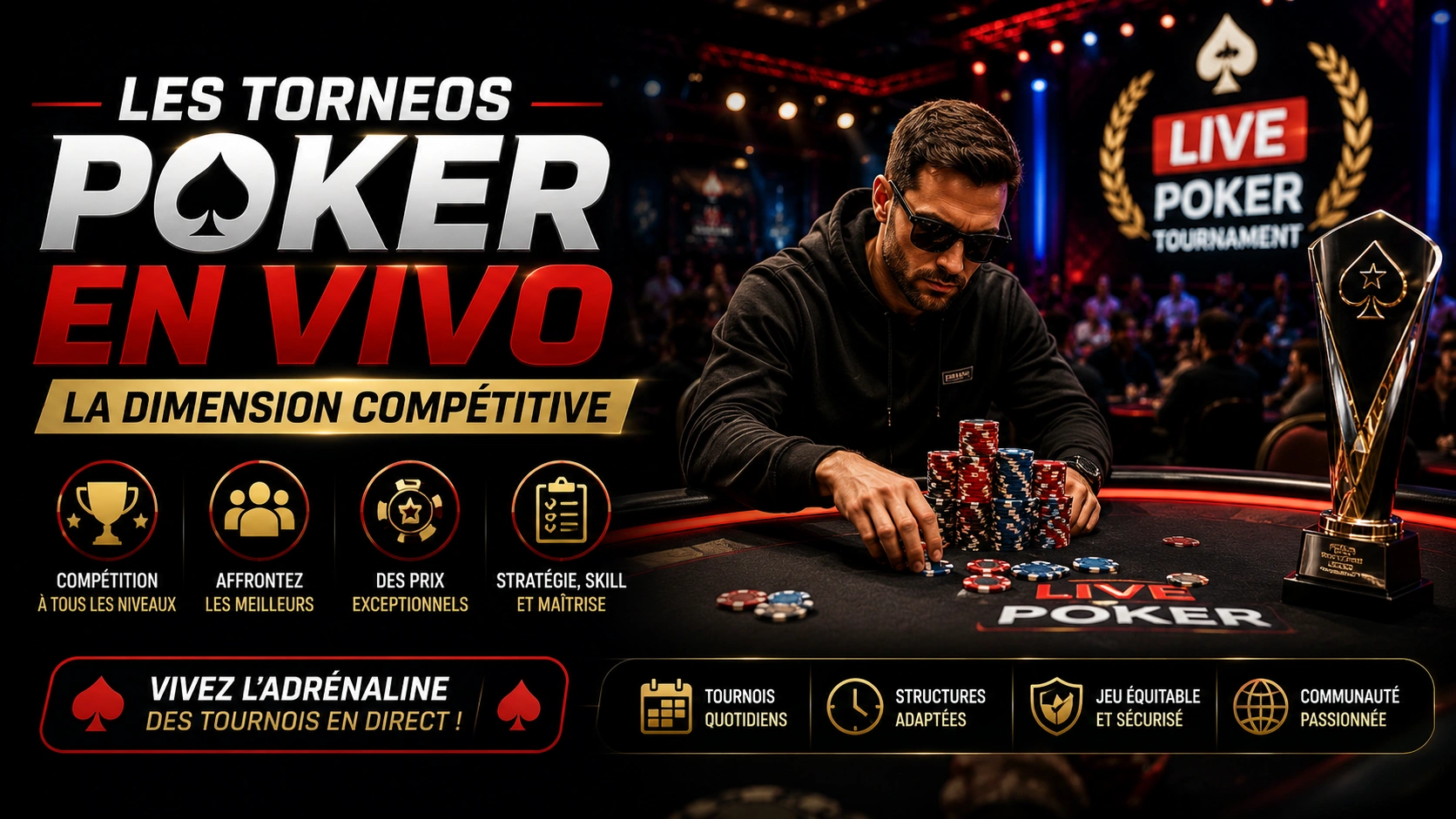 Les Torneos Poker en Vivo : La Dimension Compétitive