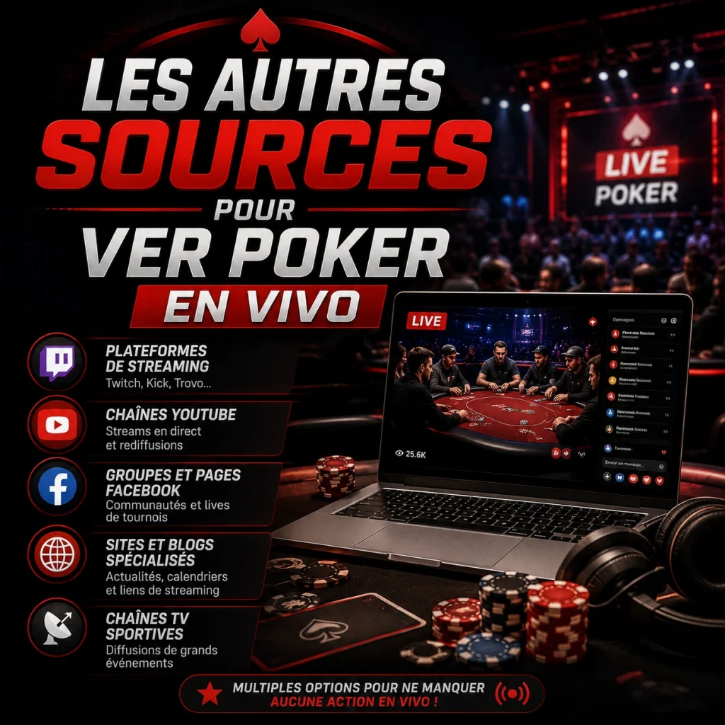 Les Autres Sources pour Ver Poker en Vivo