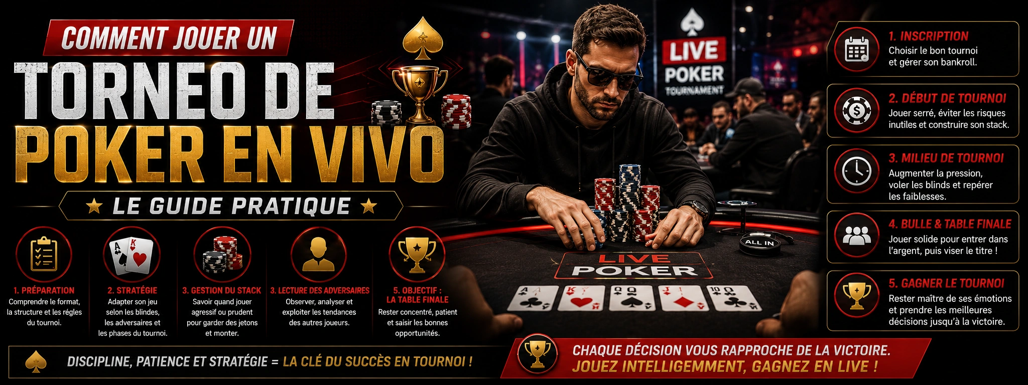 Comment Jouer un Torneo de Poker en Vivo : Le Guide Pratique