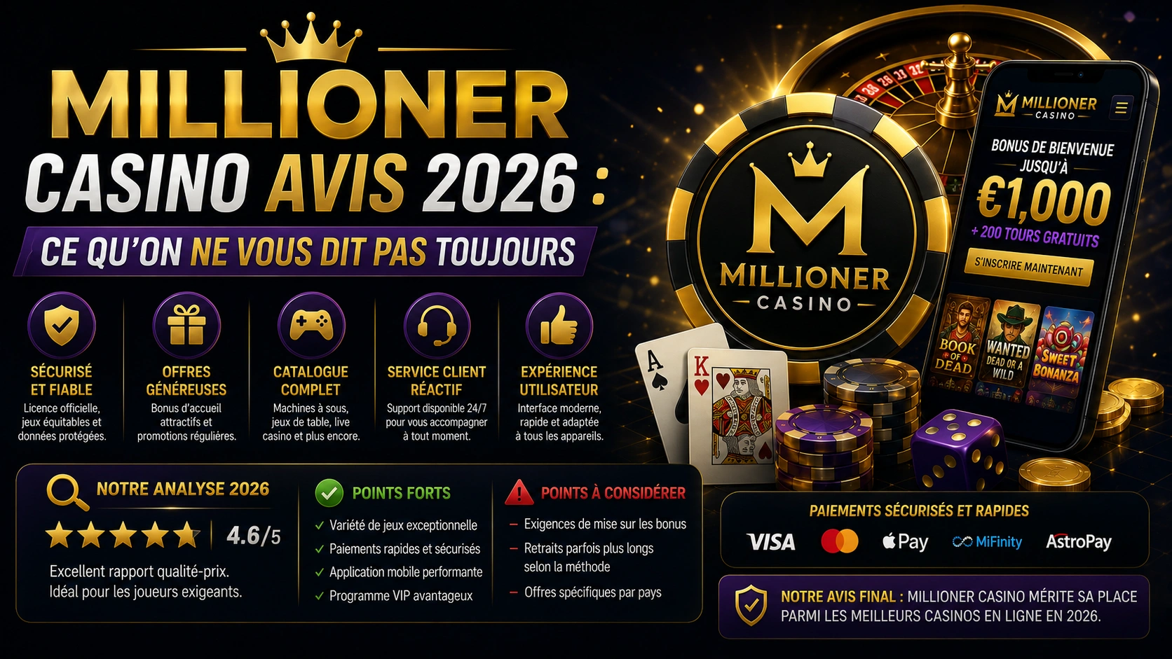 Millioner Casino Avis 2026 : Ce Quâon Ne Vous Dit Pas Toujours